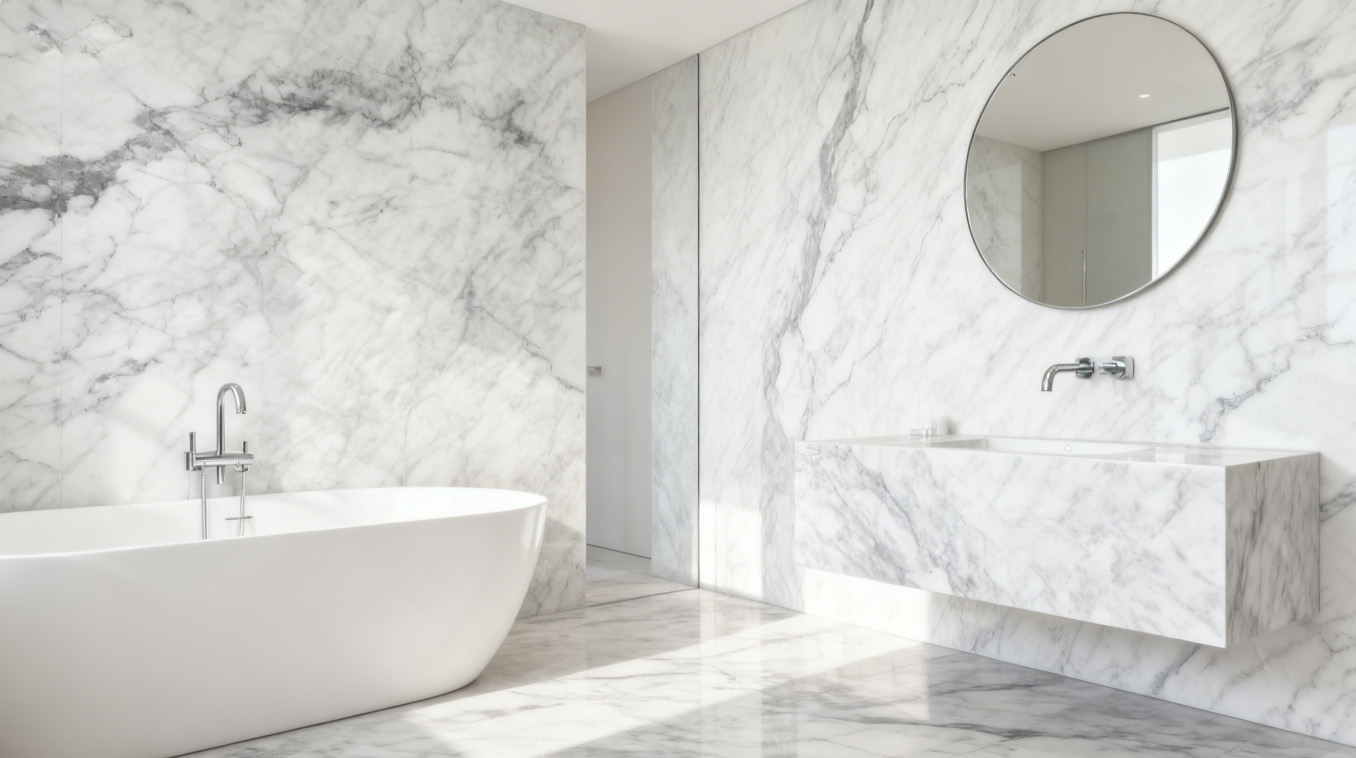 Carrara White 10 Marble Colors That Instantly Upgrade Your Living Room Interior Design