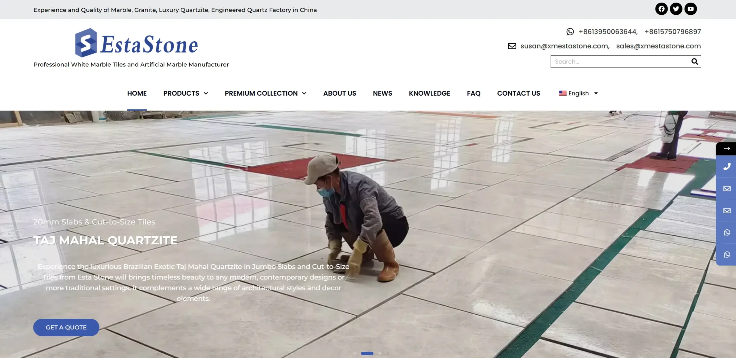 . Esta Stone is a leading China Marble & Granite Stone factory and manufacturer.