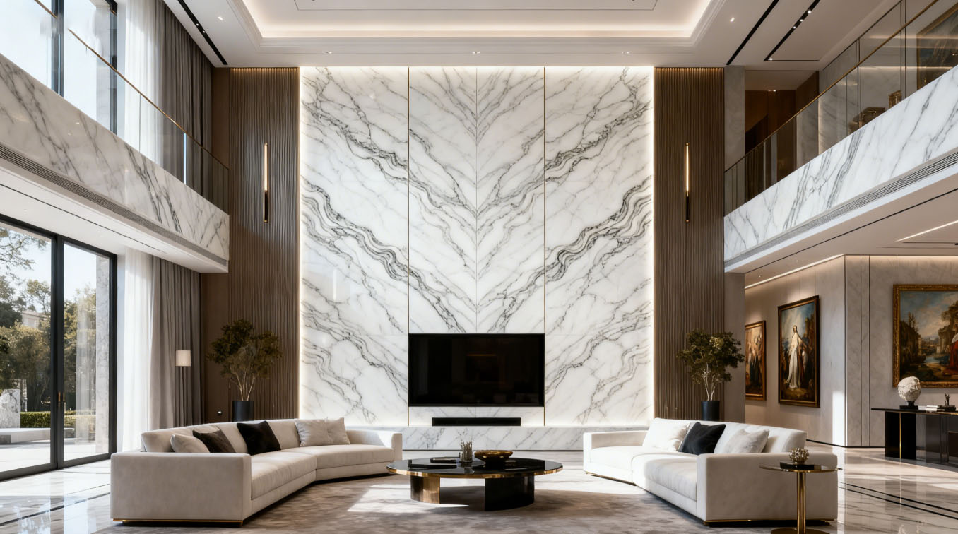 Statuario marble 10 Marble Colors That Instantly Upgrade Your Living Room Interior Design