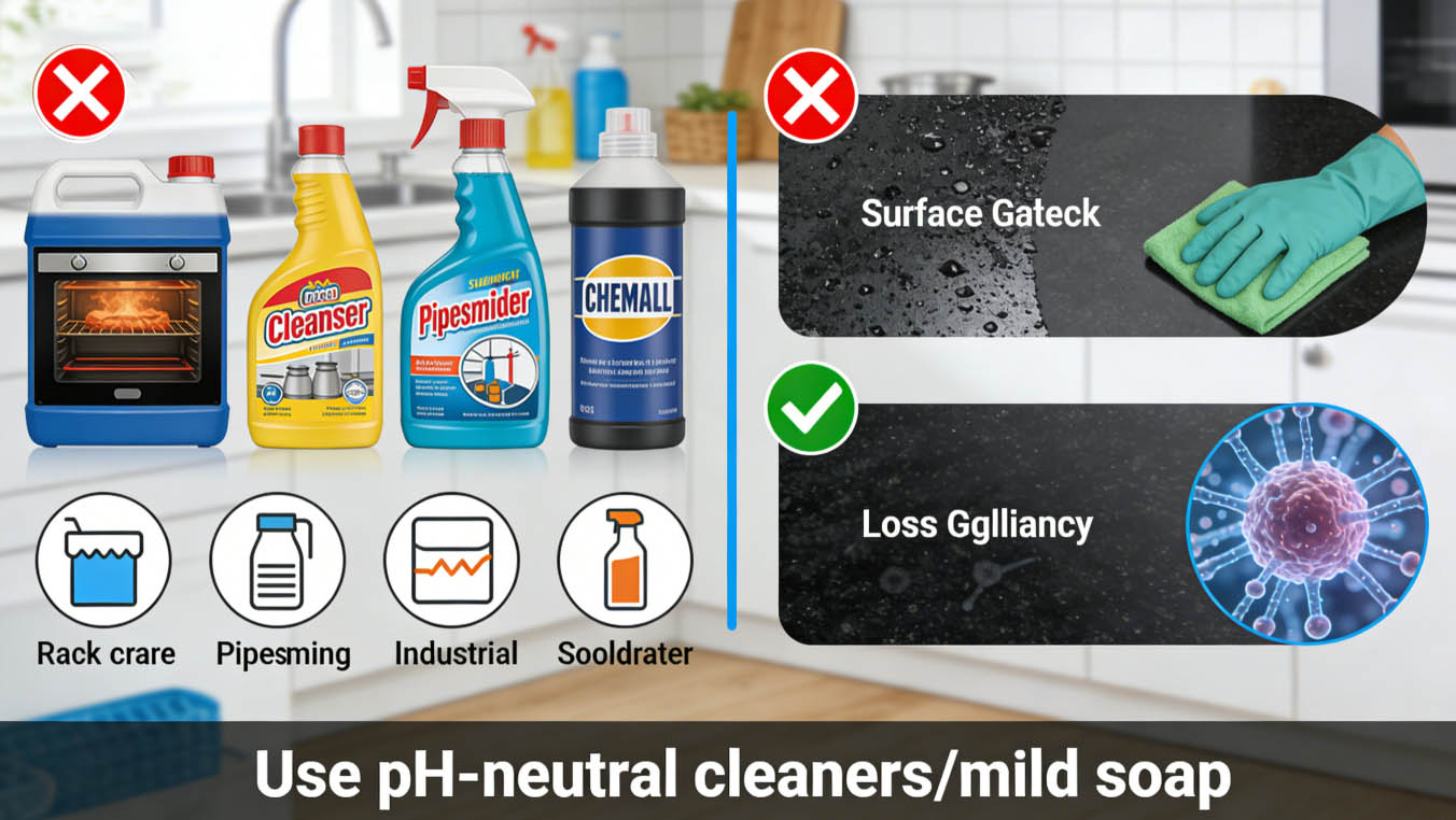 What Can Damage Quartz Countertops? Common Risks and Prevention Tips 4 Chemical Damage Strong Cleaners & Industrial Products