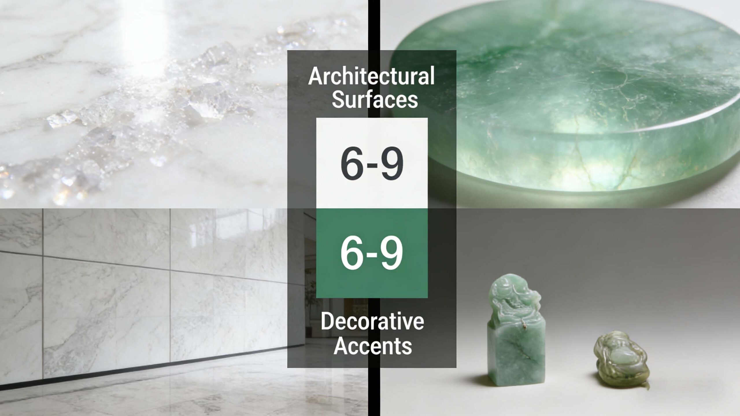 marble vs jade stone Surface Texture and Visual Characteristics