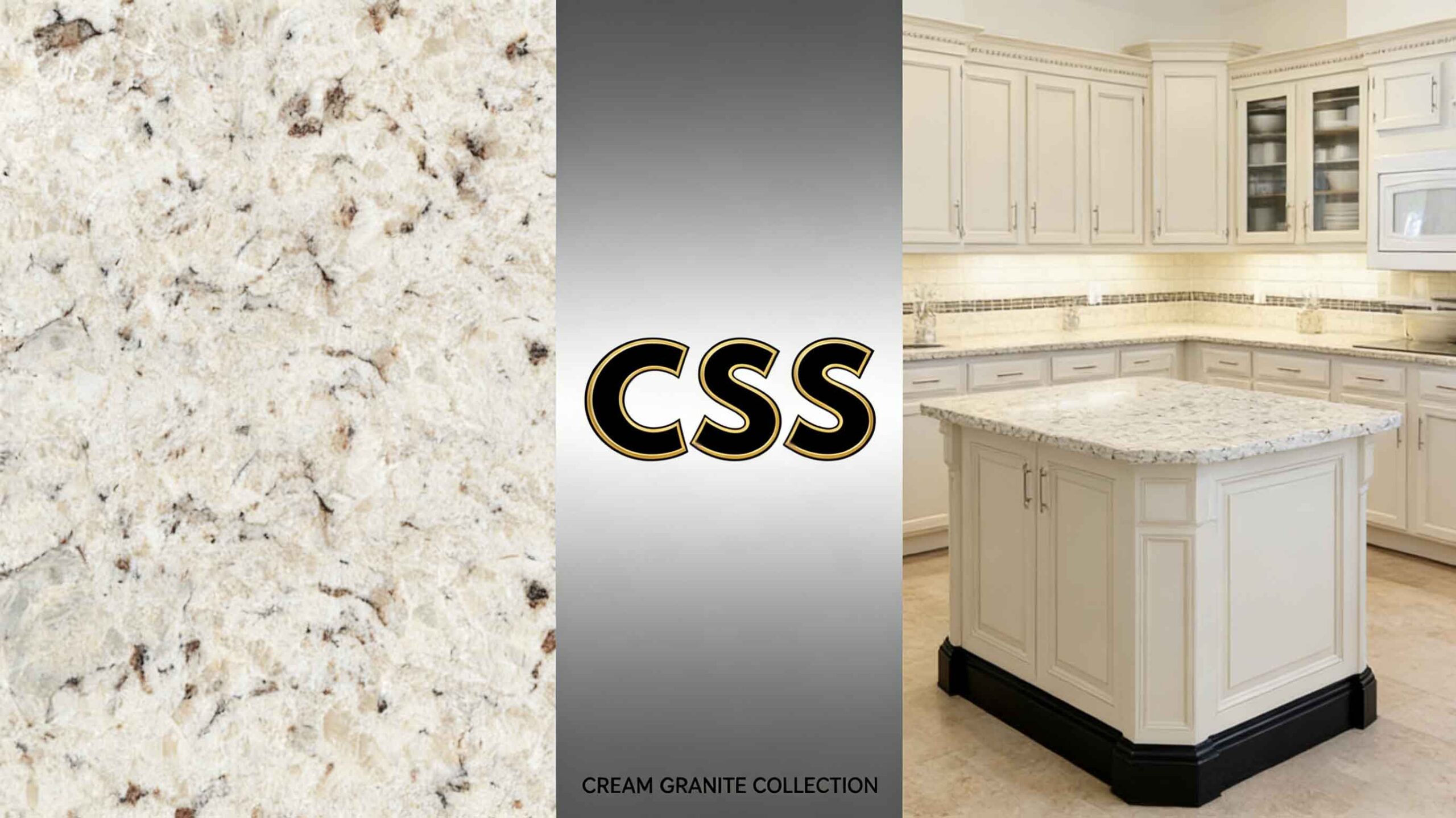 Bianco Romano Granite countertop supplied for residential kitchen projects by professional stone manufacturers