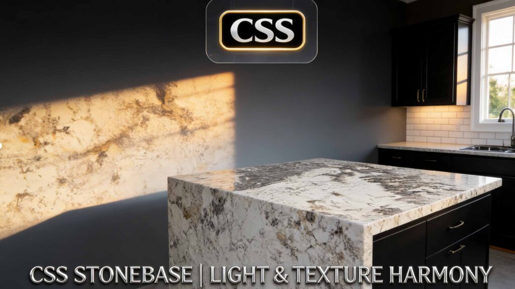 Copenhagen Granite kitchen countertop installed in a modern residential home with natural light