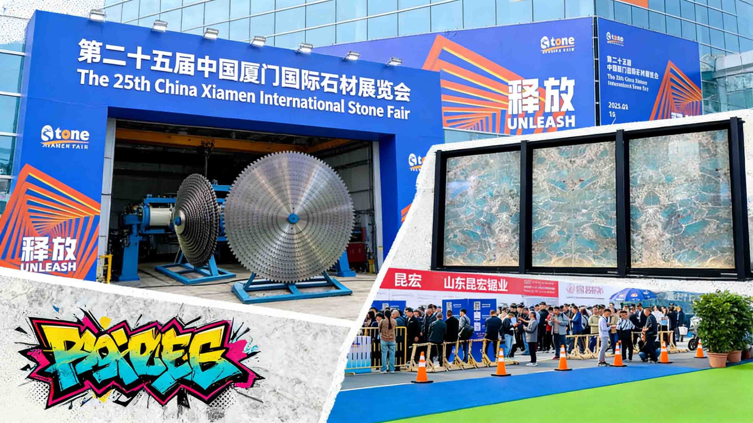 Xiamen Stone Fair 2026 Official Guide: Website, Registration, Exhibitor List & Buyer Strategy 2 Xiamen Stone Fair 2026 exhibition hall overview and exhibitor distribution
